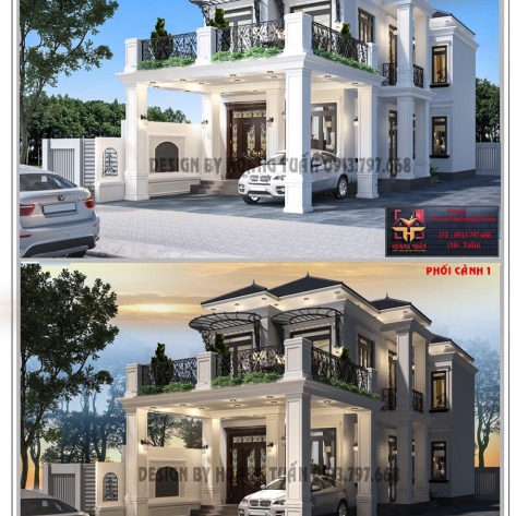 MẪU BIỆT THỰ TÂN CỔ ĐIỂN - 01