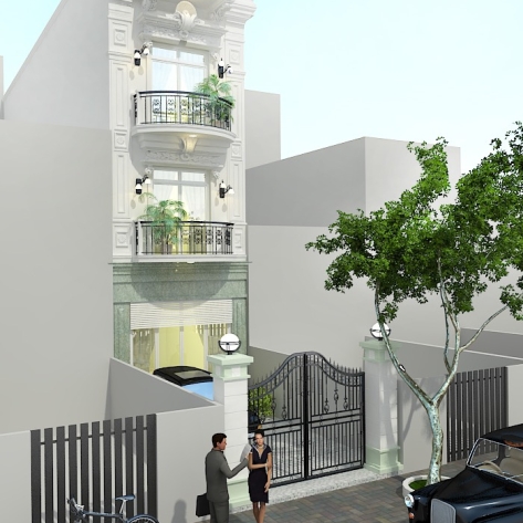 MẪU NHÀ PHỐ TÂN CỔ ĐIỂN -